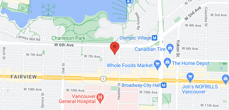 map of 731 W 7TH AVENUE